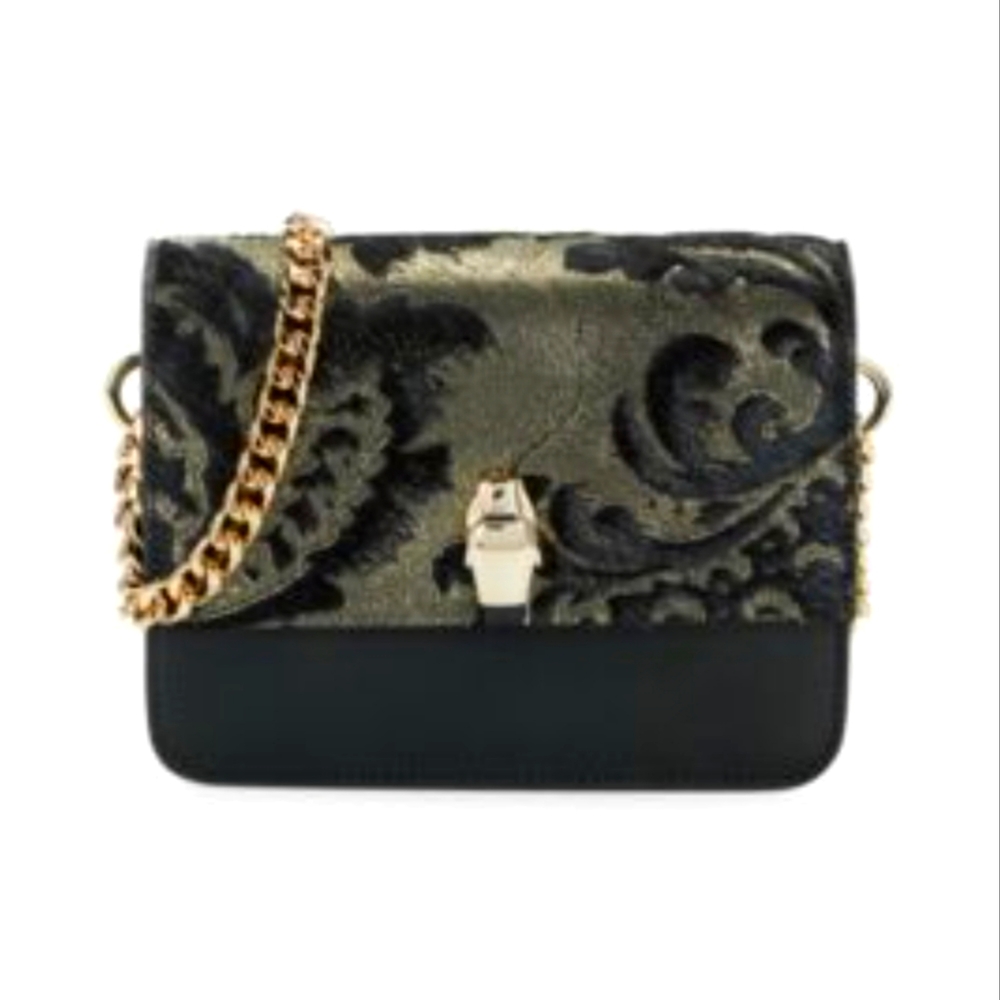 Roberto Cavalli Paisley Soft Calf Hair Shoulder / Crossbody Bag + Dust Bag Nwt - Picture 5 of 14